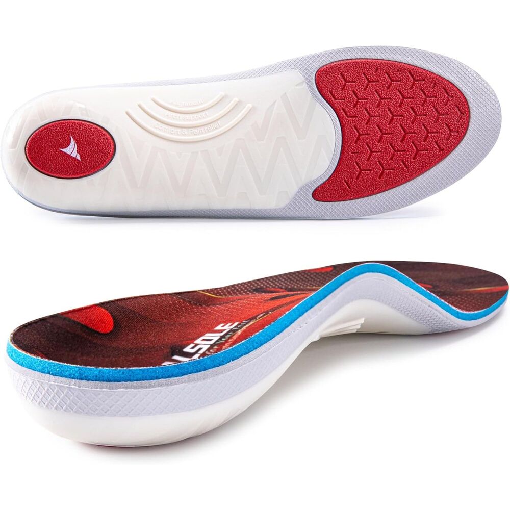 VALSOLE Heavy Duty Support Plantar Fasciitis Insole 8-8 1/2 Men 10-10 1/2 Women